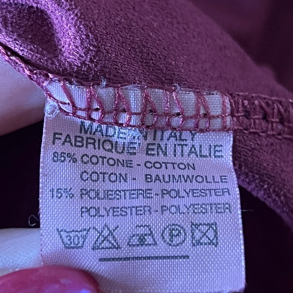 Brandy Melville Burgundy Mini Skater Skirt O/S - Picture 4 of 5